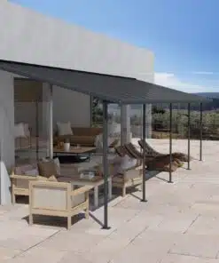 פרגולה סיארה – אלומיניום 3X8.51 אפורה ברונזה