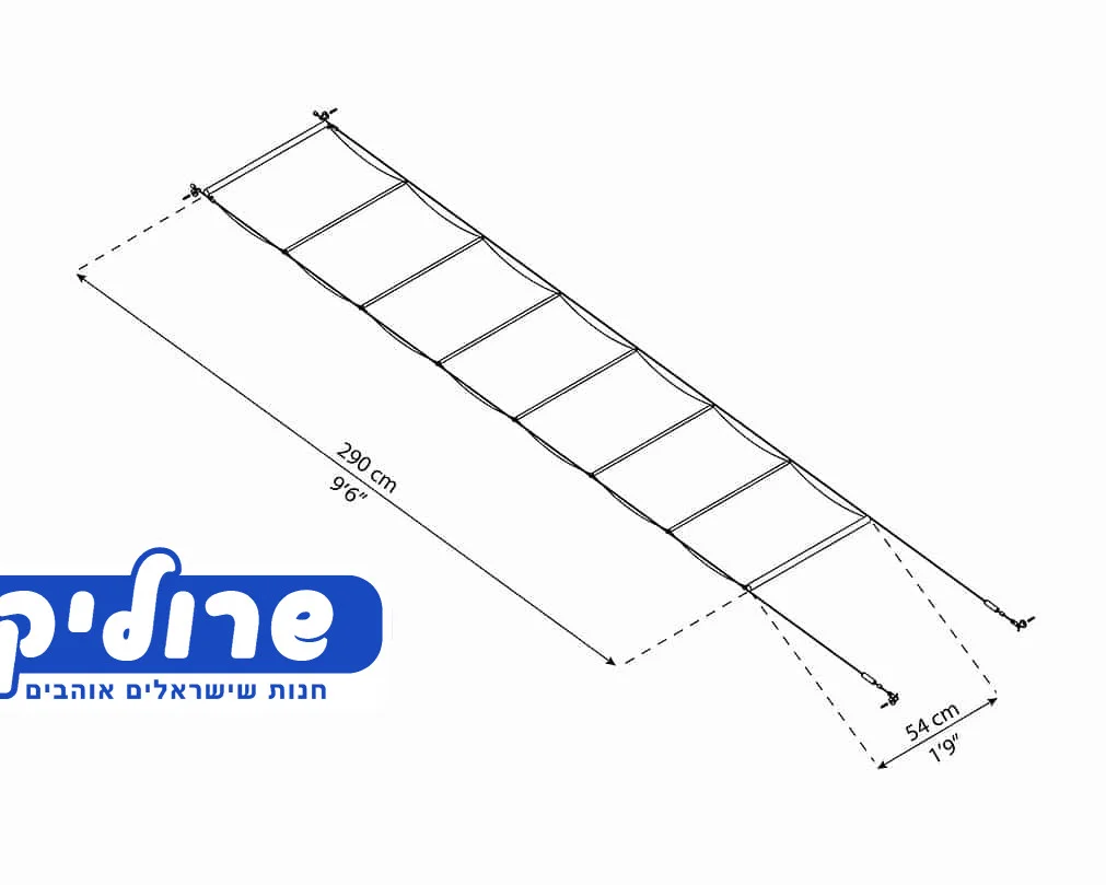 סט וילון הצללה לפרגולה 3X3.05