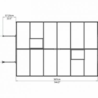באלנס – חממה כסופה מפוליקרבונט 8X12