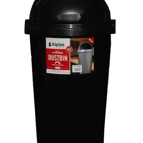 פח מצחייה שחור 50 ליטר פלסטיק