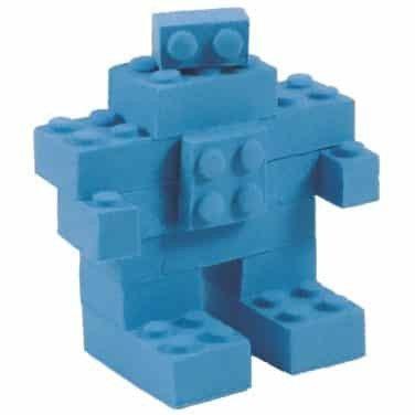 6 קוביות BrickMaker + ערכת בצק קינטי כחול/ורוד