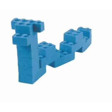 6 קוביות BrickMaker + ערכת בצק קינטי כחול/ורוד