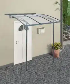 גגון Vega אפור 2x2 עם רגליים לכניסה ולמרפסת