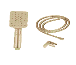 מזלף בינוני למקלחת זהב+צינור 3F VIRGINA GOLD