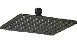 ראש מקלחת שחור EVA-BLACK 8" 20CM