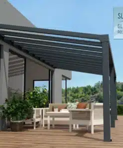 פרגולה אלומיניום Stockholm שקופה