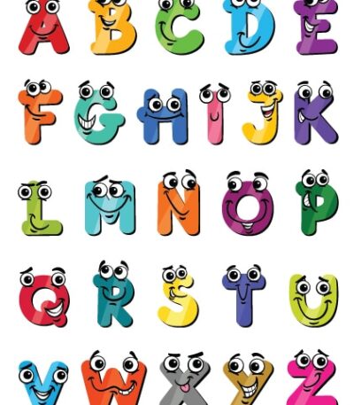 מדבקות אותיות ABC אנגלית מעוטר 1021