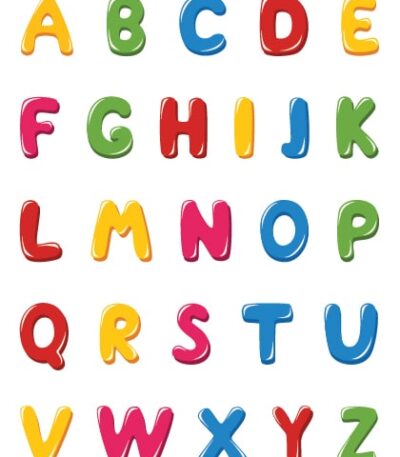מדבקות אותיות ABC אנגלית נקי 1022