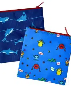 סט 2 תיקי יאמבוקס לסנדוויץ Atlantic Shark + Monsters