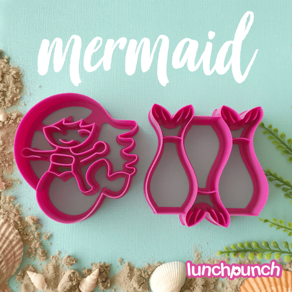 ⁦חותכני לחם בתולת ים Lunch Punch Sandwich Cutters - Mermaid⁩ – תמונה ⁦6⁩