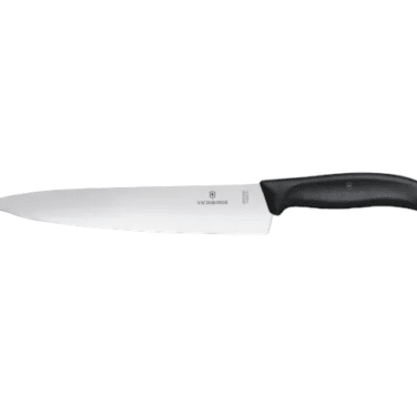 8528 סכין שף משוננת ויקטורינוקס - ידית פלסטיק שחורה
