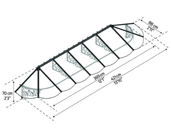 גגון Lily שחור 0.9X4.2