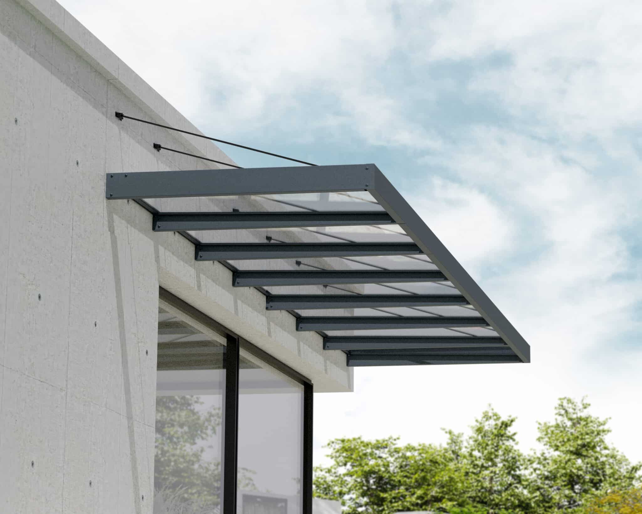 גגון Sophia XL אפור שקוף 1.4x6.6