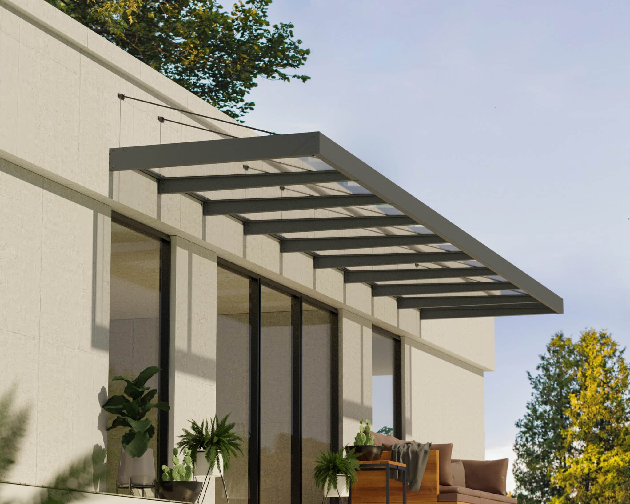 גגון Sophia XL אפור שקוף 1.4X8.5