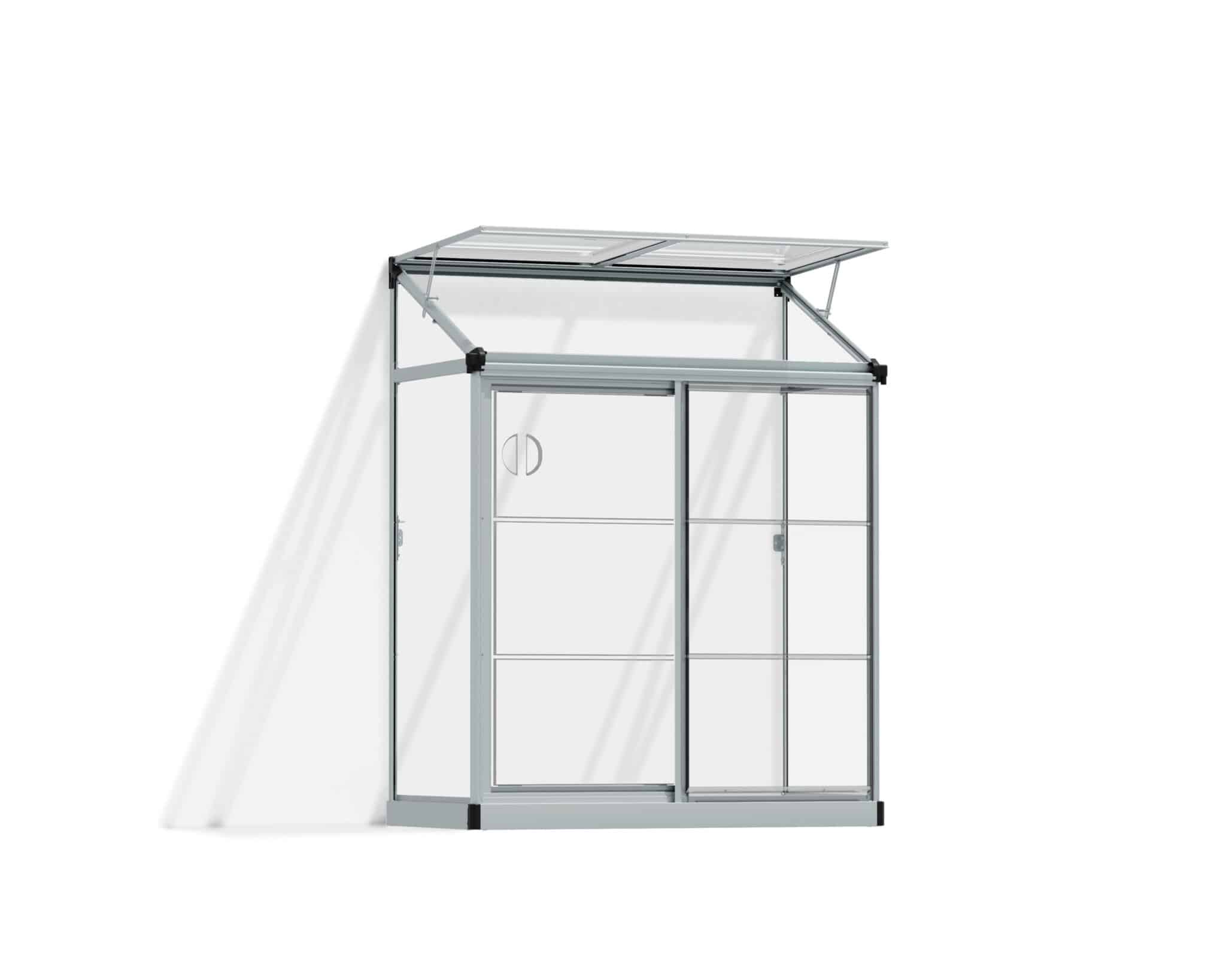 חממה ביתית 0.6x1.3 Lean To כסף שקוף