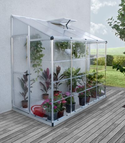 חממה ביתית 1.2X2.4 Lean To כסף הייבריד