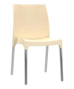 כסא פלסטיק דגם דן עם רגליים מאלומיניום בז2