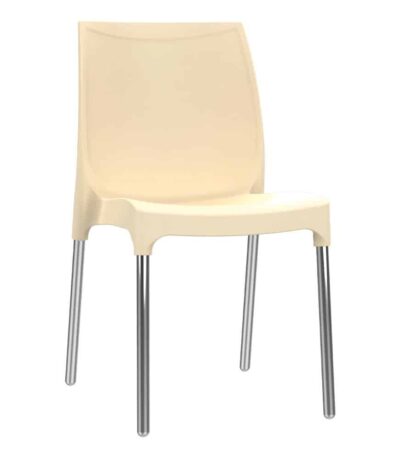 כסא פלסטיק דגם דן עם רגליים מאלומיניום בז2