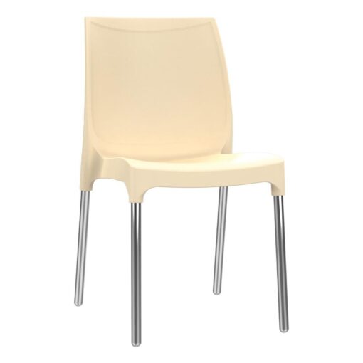 כסא פלסטיק דגם דן עם רגליים מאלומיניום בז2