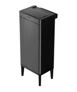 שחור 4827 פח אלקטרוני סלייד | פח סנסור על רגל 50 ליטר דגם יהלום | פח למטבח | פח אשפה מעוצב עם רגליים מנגון החלקה Slide