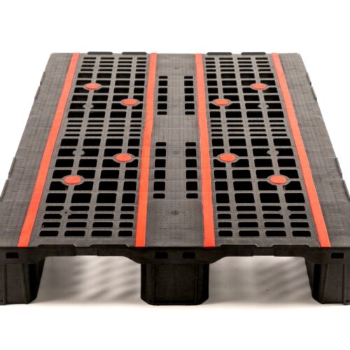 משטח פלסטיק 120X80 מסיבי + שלושה סקידים 9003