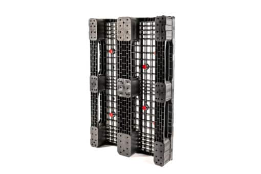 משטח פלסטיק 120X80 סיפון מלא + שלושה סקידים 9003