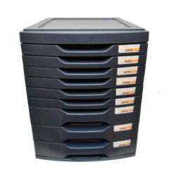 ארגז מגירות A4 למשרד Penflex מגירון מקצועי לעבודה משרדית 6153 - 9 מגירות שחור