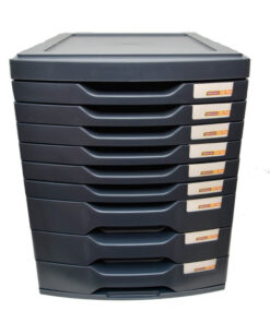 ארגז מגירות A4 למשרד Penflex מגירון מקצועי לעבודה משרדית 6153 - 9 מגירות שחור