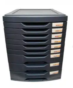 ארגז מגירות A4 למשרד Penflex מגירון מקצועי לעבודה משרדית 6153 - 9 מגירות שחור