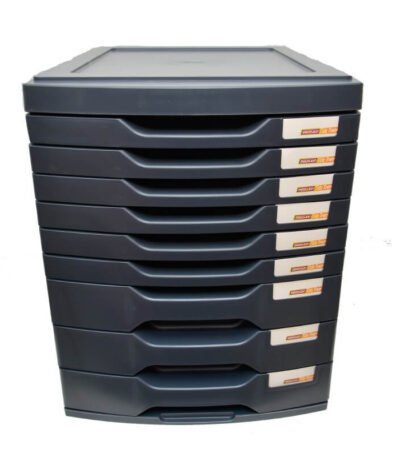 ארגז מגירות A4 למשרד Penflex מגירון מקצועי לעבודה משרדית 6153 - 9 מגירות שחור