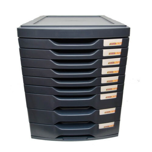 ארגז מגירות A4 למשרד Penflex מגירון מקצועי לעבודה משרדית 6153 - 9 מגירות שחור