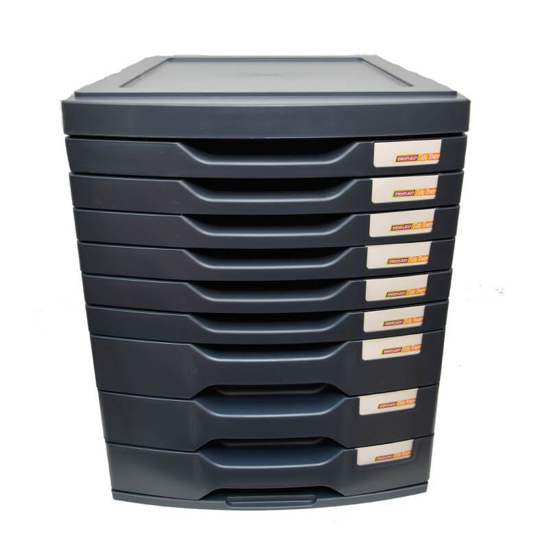 ארגז מגירות A4 למשרד Penflex מגירון מקצועי לעבודה משרדית 6153 - 9 מגירות שחור