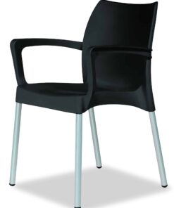 כסא פיצריה עם רגלי אלומיניום - דגם רונית - עם מסעדי ידיים 6522