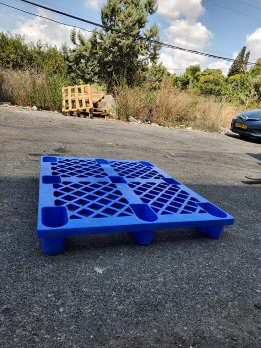 משטח כחול למשא בינוני 120X100 (משומש) - משטח מחוזק מתאים כתחתית למחסן 9011