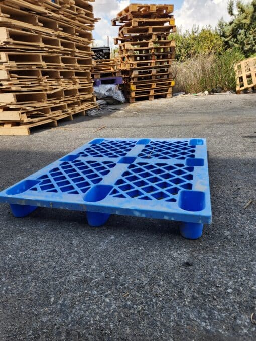משטח כחול למשא בינוני 120X100 (משומש) - משטח מחוזק מתאים כתחתית למחסן 9011