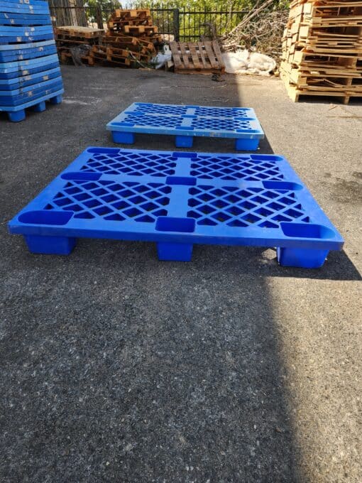 משטח כחול למשא בינוני 120X100 (משומש) - משטח מחוזק מתאים כתחתית למחסן 9011