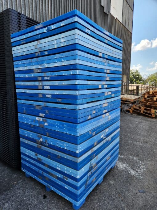 משטח כחול למשא בינוני 120X100 (משומש) - משטח מחוזק מתאים כתחתית למחסן 9011