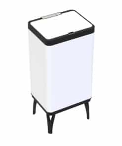 5702 פח טאצ' עם רגליים 50 ליטר לבן דגם לוטוס | פח יוקרתי למטבח