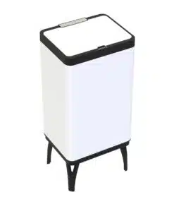 5702 פח טאצ' עם רגליים 50 ליטר לבן דגם לוטוס | פח יוקרתי למטבח