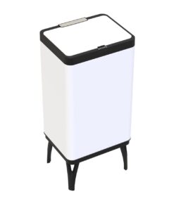 5706 פח טאצ' עם רגליים 30 ליטר לבן דגם לוטוס | פח יוקרתי למטבח