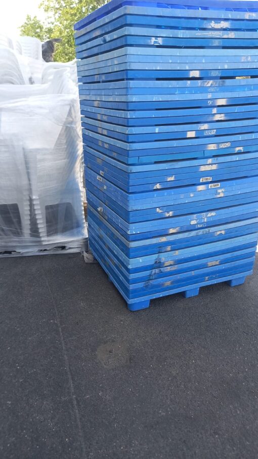 משטח כחול למשא בינוני 120X100 (משומש) - משטח מחוזק מתאים כתחתית למחסן 9011