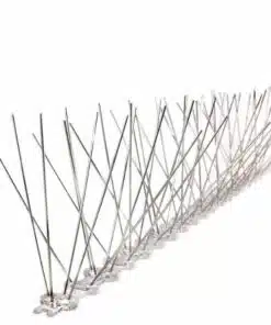 דוקרן נגד יונים דגם W - חצי מטר (נירוסטה, בסיס PC פוליקרבונט 40 קוצים) דגם W המקורי עם קוץ באמצע 5206