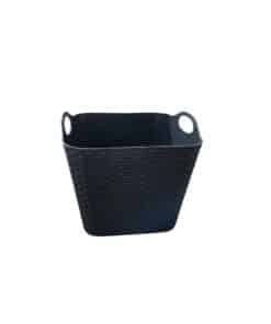 סל כביסה ראטן ריבועי גמיש דגם ויולט 50 ליטר אפור 3130