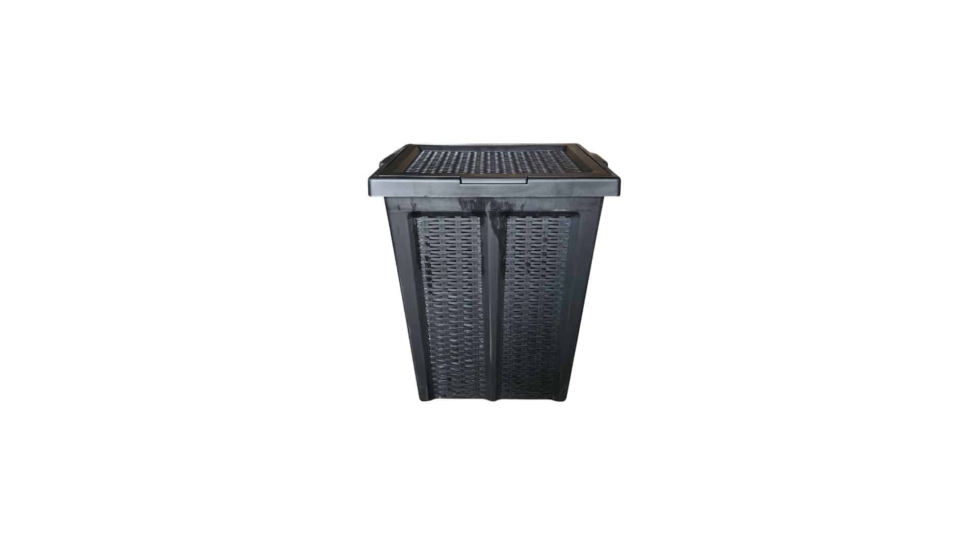 סל כביסה ראטן אלגנטי מדגם יסמין 52 ליטר + מכסה - שחור 3 3131 סל כביסה ראטן אלגנטי מדגם יסמין 52 ליטר + מכסה - שחור