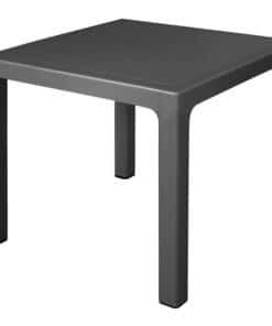 שולחן ורונה חלק ריבועי בגוון Charcoal - ארבעה מקומות ישיבה 6523