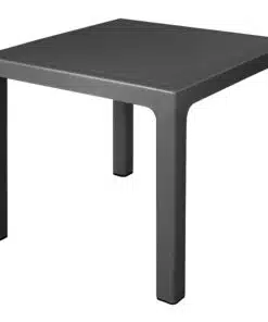 שולחן ורונה חלק ריבועי בגוון Charcoal - ארבעה מקומות ישיבה 6523