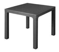 שולחן ורונה חלק ריבועי בגוון Charcoal - ארבעה מקומות ישיבה 6523
