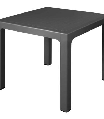 שולחן ורונה חלק ריבועי בגוון Charcoal - ארבעה מקומות ישיבה 6523