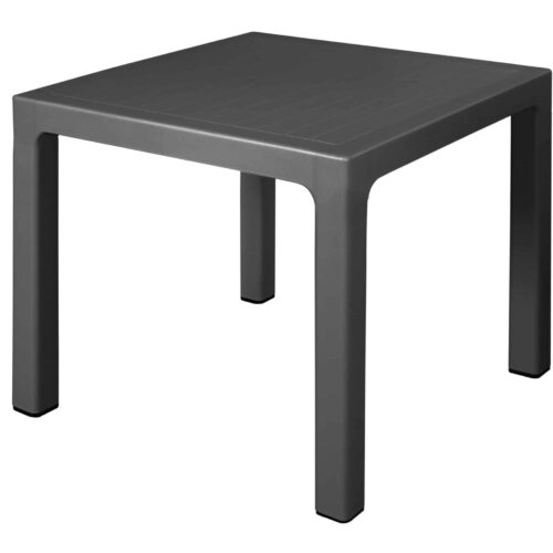 שולחן ורונה חלק ריבועי בגוון Charcoal - ארבעה מקומות ישיבה 6523