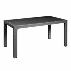 שולחן פרוטאה ראטן מלבני בגוון Charcoal - שישה מקומות ישיבה 6535